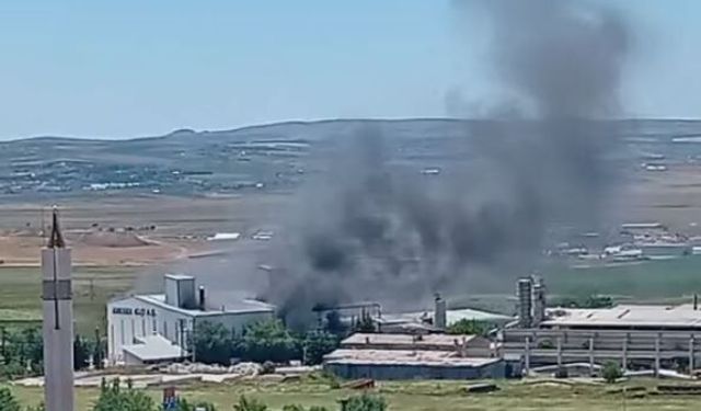 Ankara'da Alçı Fabrikası Yandı