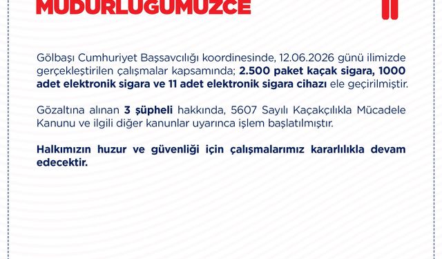 Ankara'da kaçakçılık operasyonu: 3 gözaltı