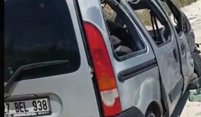 Besni'de hafif ticari araç şarampole yuvarlandı