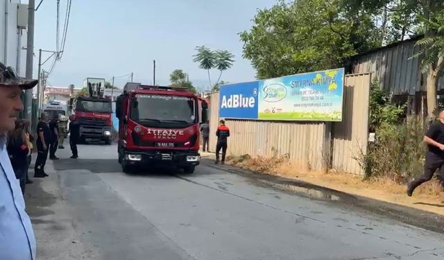 Bursa'da boya imalathanesinde korkutan yangın