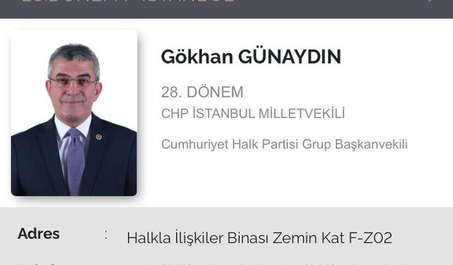 CHP'de Gökhan Günaydın yeniden Grup Başkanvekili oldu