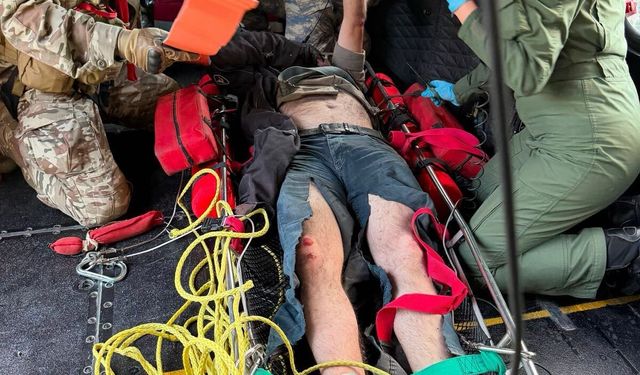 Çorum'da dağ yürüyüşü esnasında kaybolan kişi, askeri helikopterle kurtarıldı