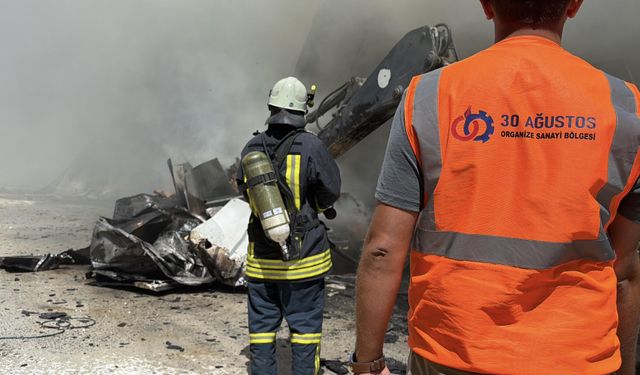 Kütahya'da çömlek üretim fabrikasında yangın çıktı