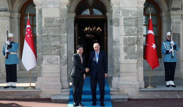Cumhurbaşkanı Erdoğan ve Lawrence Wong bir araya geldi
