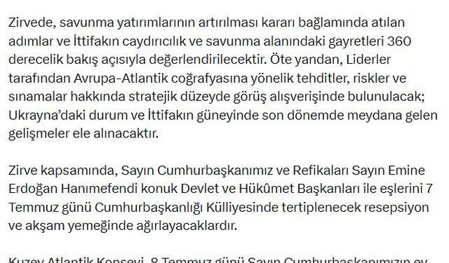 İletişim Başkanı'ndan NATO Zirvesi'ne ilişkin açıklama