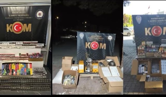 Kayseri'de kaçak sigaraya operasyon