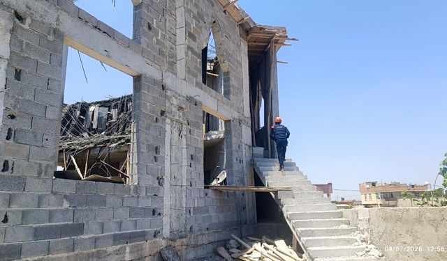 Şanlıurfa'da cami inşaatında göçük