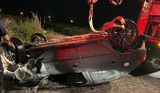 Sulama kanalına düşen otomobilin sürücüsü kurtarılamadı