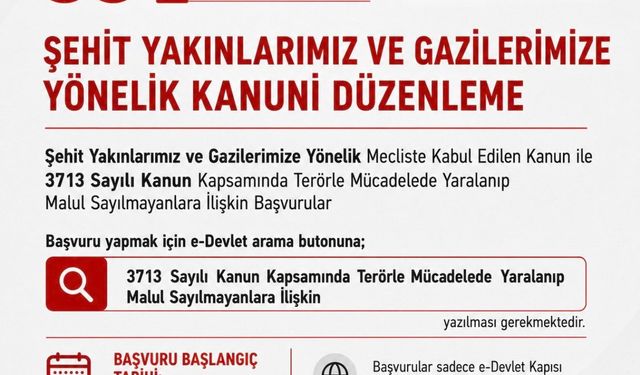 Bakan Göktaş'tan Terörle Mücadele Edenlere Müjde!