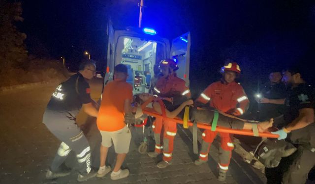 Fethiye'de 6 metrelik duvardan düşen 2 kişi hastanelik oldu