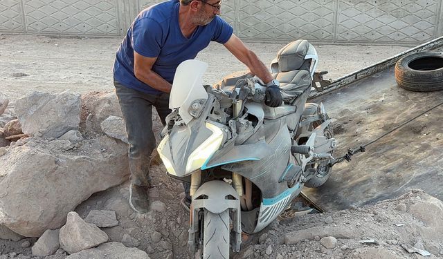 Kayseri'de Motosiklet Devrildi