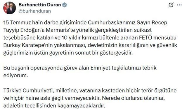 "Türkiye Cumhuriyeti hiçbir haine geçit vermeyecektir"
