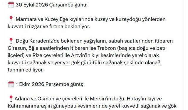 İçişleri Bakanlığı, ani sel ve su baskınına karşı uyarıda bulundu