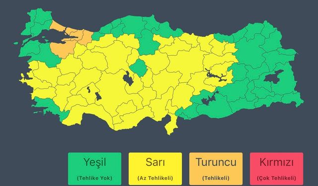 İçişleri Bakanlığı'ndan 'sağanak' ve 'fırtına' uyarısı