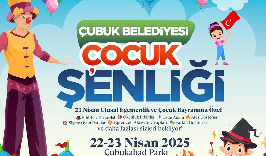 Çubuk'ta 23 Nisan Coşkusu