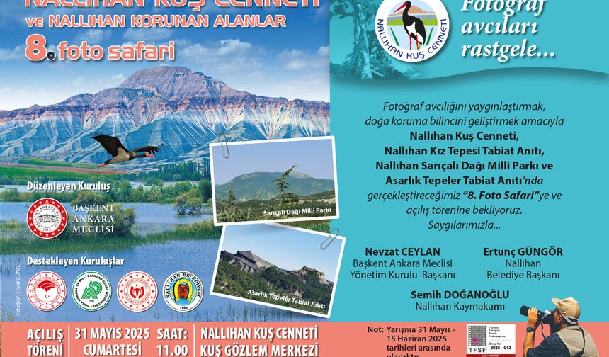 8. Nallıhan Foto Safari Başlıyor