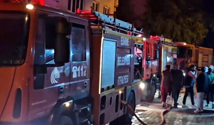 Edirne’de Korkutan Yangın