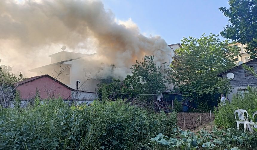 Koaceli'de odunluk alev aldı