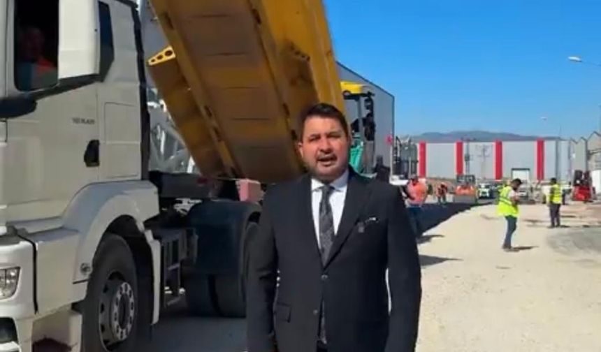 Kahramankazan Sanayi Bölgesinde asfalt çalışması