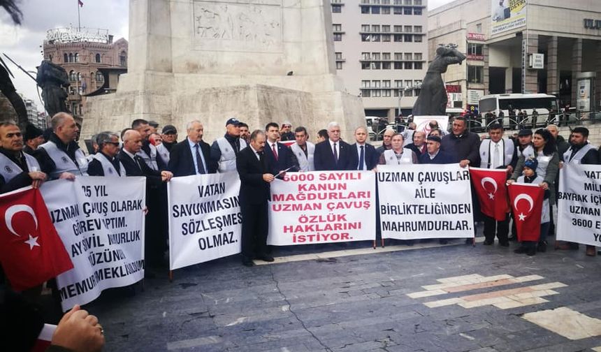 Uzman çavuşlar adalet arıyor! Vatan savunmasının sözleşmesi olmaz