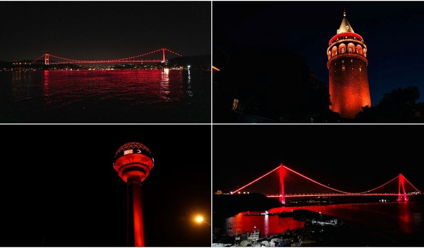 Türk Kızılay'ı İçin Sembol Yapılar Kırmızıyla Işıklandırılacak