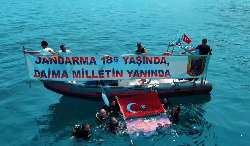 Jandarma, kuruluşunu dalışla kutladı