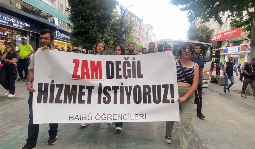 Üniversite öğrencilerinden zam eylemi