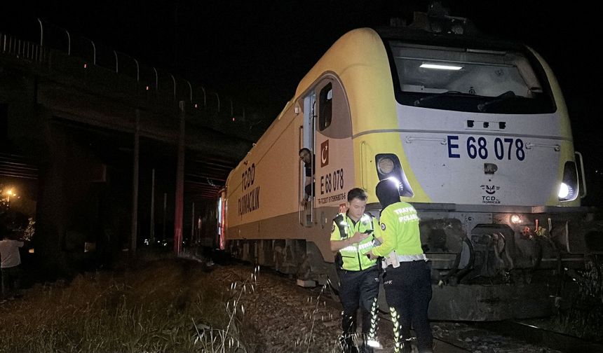 Yolcu treni otomobile çarptı