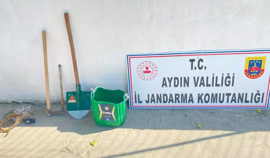Aydın'da  kaçak tarihi eser kazısı