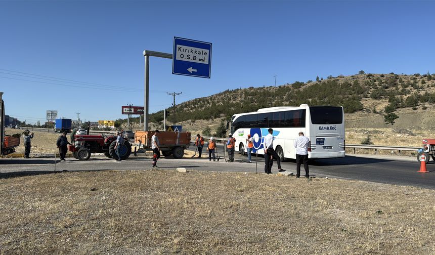 Kırıkkale'de otobüs kazası: yaralılar var