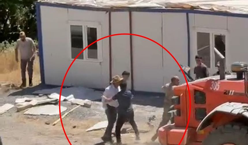 Beytüşşebap'ta köylüler ve işçilerin kavgası kamerada