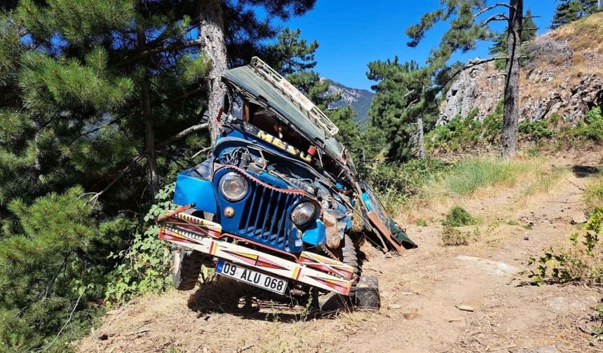Efeler'de tip şarampole yuvarlandı