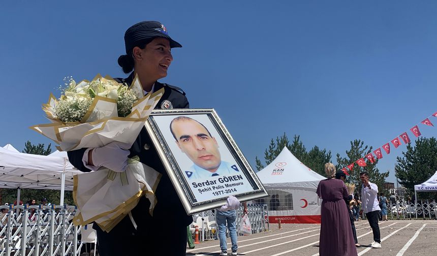 Şehit babasının izinden giderek polis oldu!