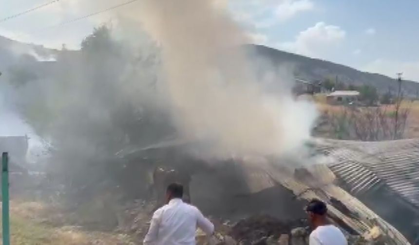 Sivas'ta köyü alevler sardı