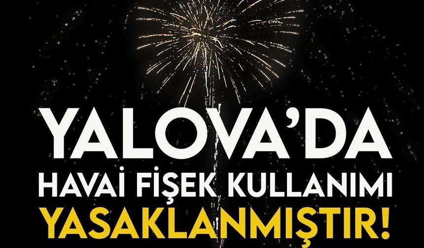 Yalova'da Havai Fişek Yasaklandı