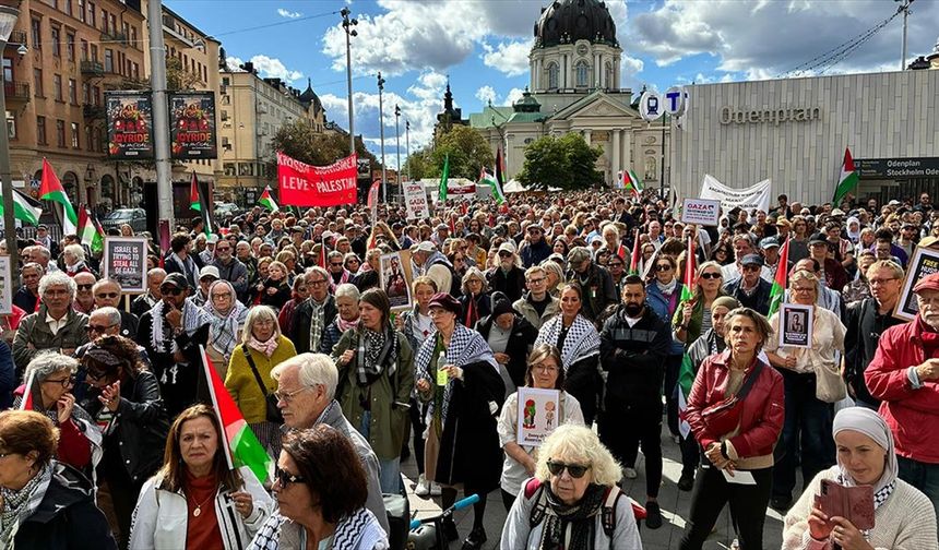 İsveç'te İsrail protesto edildi
