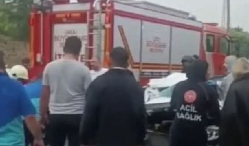Altınordu'da otomobil TIR'a çarptı