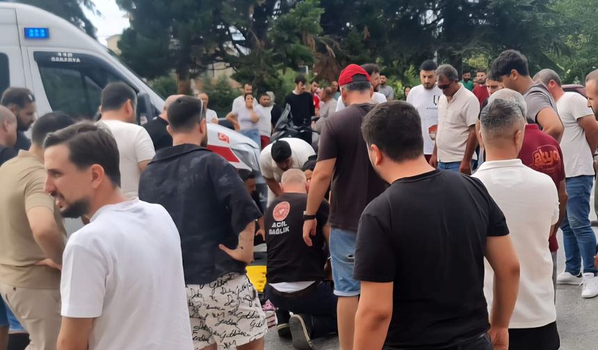 Otomobille Motosiklet Çarpıştı