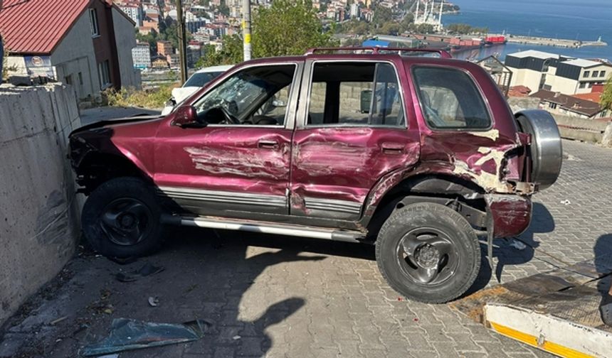 Park halindeki otomobile çarptı