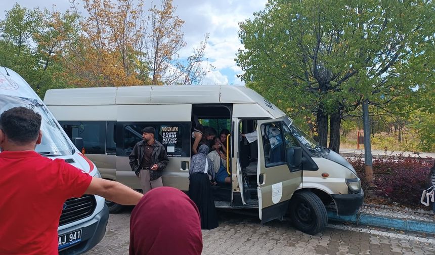 Kırıkkale'de dolmuş ağaca çarptı
