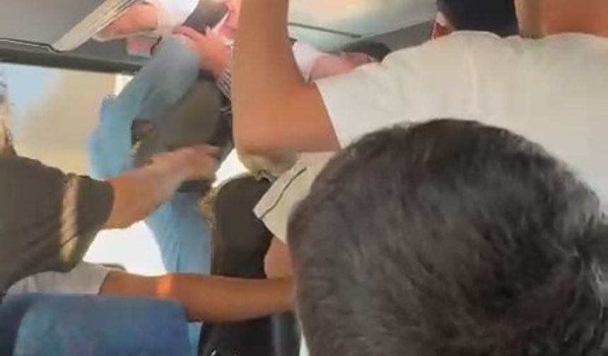 Otobüste şoför ile yolcu arasında kavga