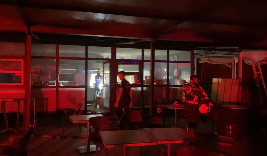 Özel okulun kantininde yangın