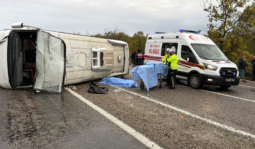 Bartın'da can alan midibüs kazası