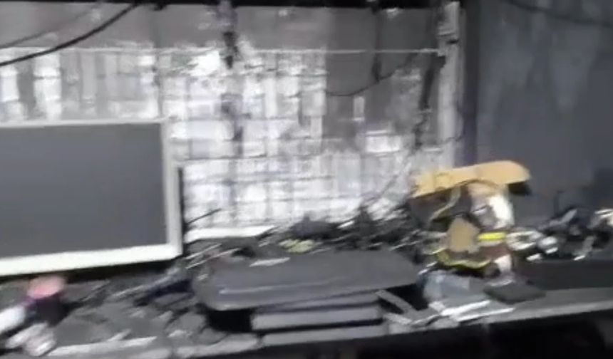 Matkap bataryası yangına neden oldu