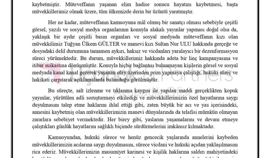 Şarkıcı Güllü'nün Kızı ve Arkadaşının Avukatı Suç Duyurusunda Bulundu