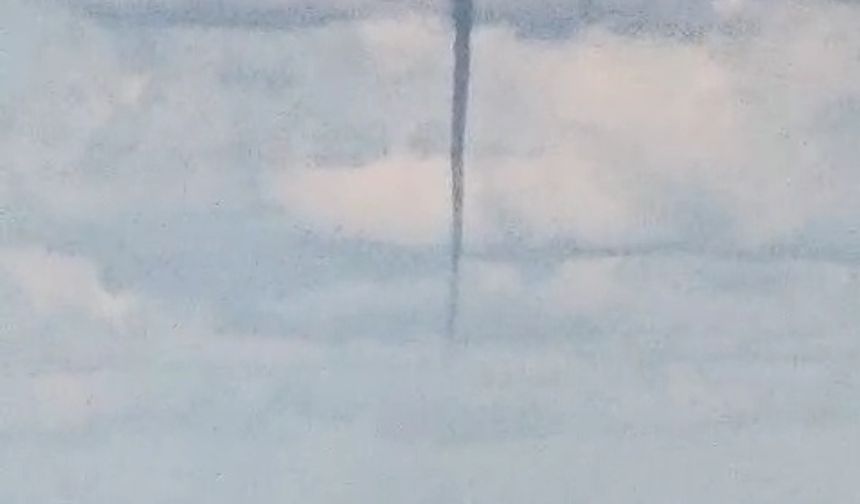 Zonguldak'ta Aynı Anda Gökkuşağı ve Hortum Görüldü