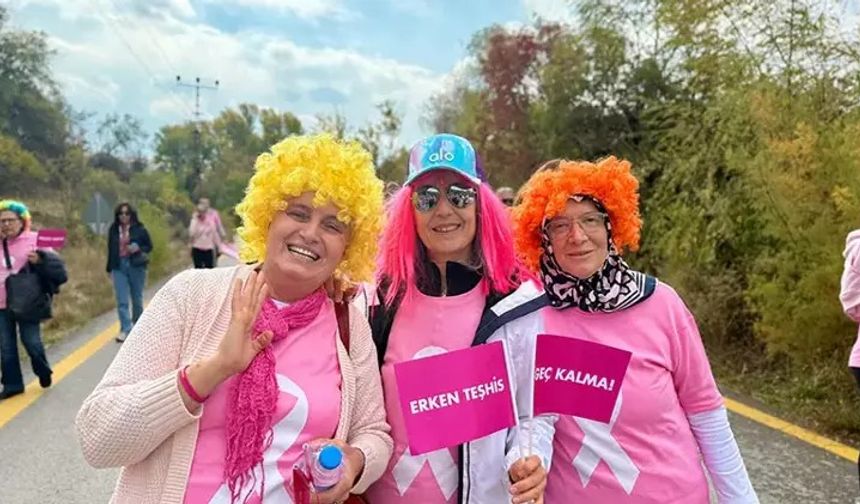 Başkentte meme kanserine karşı 'pembe yürüyüş' etkinliği düzenlendi