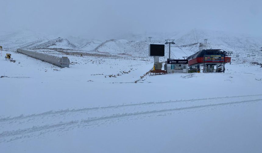 Erciyes'te kar etkisi oldu