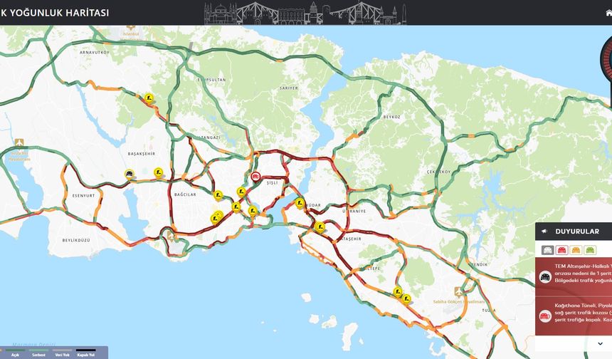İstanbul'da trafik yoğunluğu yüzde 89 arttı