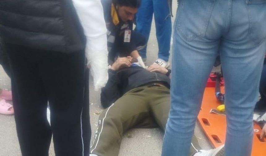 Mardin'deki fırtına motosikleti devirdi